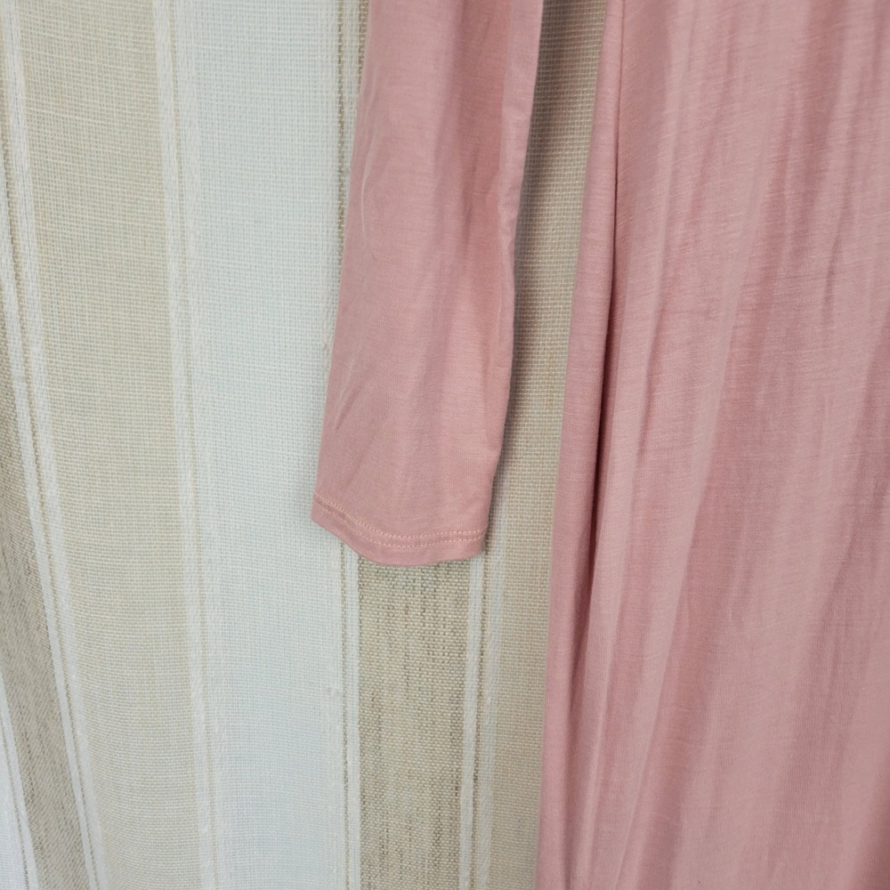 NEW PinkBlush Pink Long Sleeve Photoshoot Maternity Gown/Dress Pink Size Small‎ - Picture 5 of 11